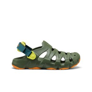 Big Kids' HyperFLT Clog  |  Bronze Green/Orange Peel